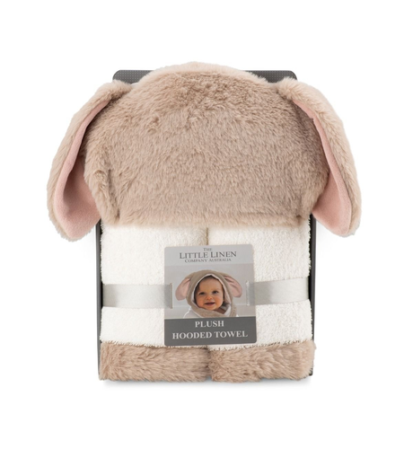 TLLC Plush Hooded Towel - Harvest Bunny