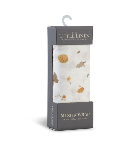 TLLC Muslin Single Wrap - Nectar Bear