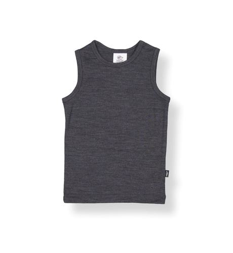 LFOH Basics Merino Singlet - Iron Marle