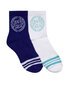 Santa Cruz One Stroke Mid Sock 2Pk (Yth 2-8) - Dark Blue/White