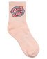 Santa Cruz Oval Dot Mid Sock 3Pk (Yth 2-8) - Pnk Coral/White/Iris