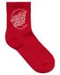 Santa Cruz Moon Dot Outline Mid Sock 2Pk (Yth 2-8) - Turquoise Tdye/Rose