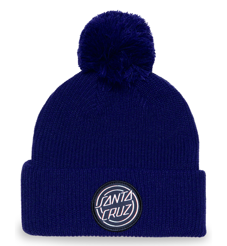 Santa Cruz Triple Stroke Bobble Beanie - Dark Blue