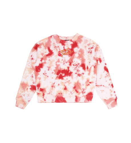 Santa Cruz Free Spirit Floral Sweater - Pink Coral Tie Dye