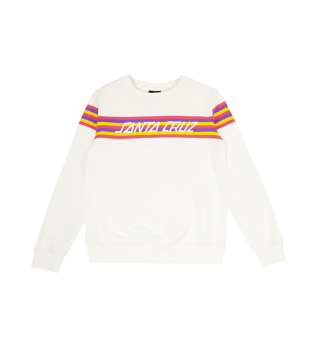 Santa Cruz Rainbow Strip Front Sweater - Off White