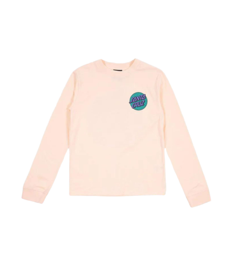 Santa Cruz Sprinkle Dot L/S Tee - Pink Coral