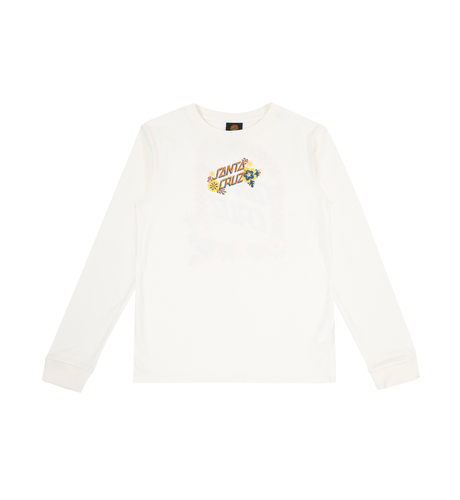Santa Cruz Free Spirit Floral Front L/S Tee - Cream