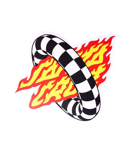 Santa Cruz Goal Flame Sticker - Black