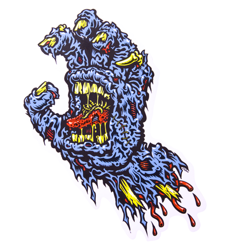 Santa Cruz Decaying Hand Sticker - Blue