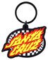 Santa Cruz Oval Check Flame Dot Keyring - Black