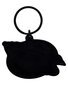 Santa Cruz Oval Check Flame Dot Keyring - Black