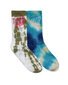 Santa Cruz Opus Dot Crew Sock 2 Pk (Yth 2-8) - Moss/Dk Blue Tdye