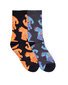 Santa Cruz Crowded Hand Crew Sock 2 Pk (Yth 2-8) - Dark Grey Marle/Blk