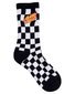 Santa Cruz Flaming Stack Crew Sock 2 Pk (Yth 2-8) - Orange Flame/Blk Chk