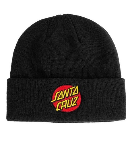 Santa Cruz Classic Dot Patch Beanie - Black