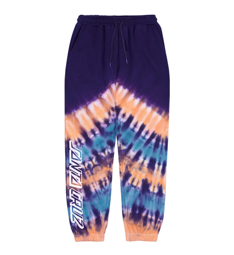 Santa Cruz Check Waste Dot Track Pants - Blue Tie Dye