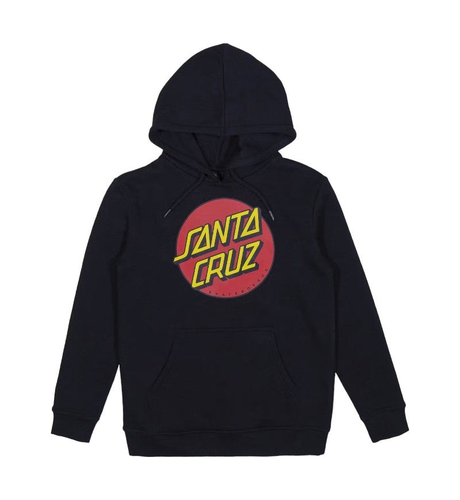 Santa Cruz Classic Dot Front Hoodie - Black