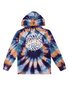Santa Cruz Check Waste Dot Hoodie - Navy Tie Dye