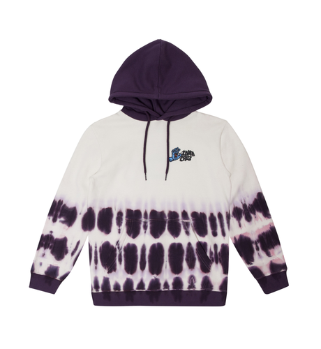 Santa Cruz Yelling Hand Hoodie - Cream/Purple Tie Dye