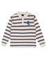 Santa Cruz Horizon L/S Polo Tee - Cream Stripe