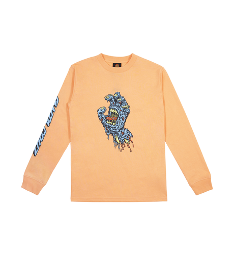 Santa Cruz Decaying Hand Strip L/S Tee - Orange