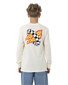 Santa Cruz Goal Flame Check L/S Tee - Cream