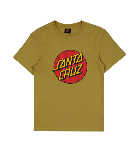 Santa Cruz Classic Dot Puff Front S/S Tee - Moss