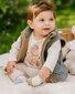 Bebe Mateo Baby Zip Up Fleece Vest - Sage