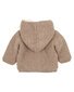 Bebe Knitted Baby Hooded Jacket - Biscuit