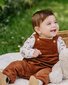 Bebe Toby Cord Baby Overalls - Chestnut