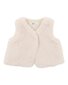 Bebe Faux Fur Baby Vest - Almond