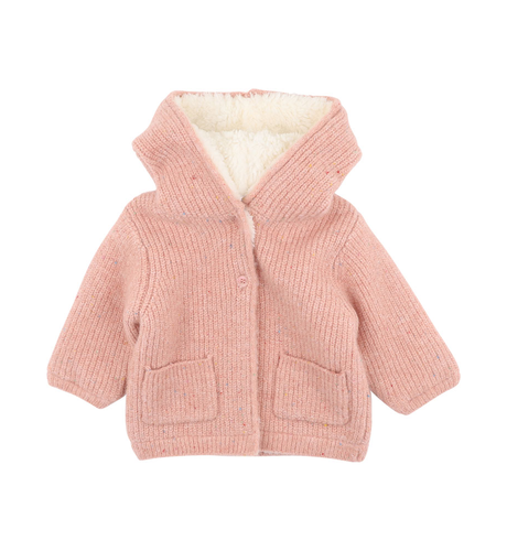 Bebe Rose Knitted Baby Hooded Cardigan