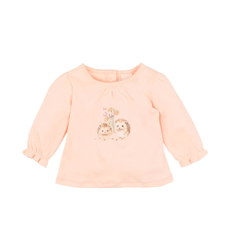 Bebe Nancy Hedgehog Baby Tee - Peachy Pink
