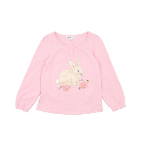 Bebe Flossy Bunny Tee - Pink