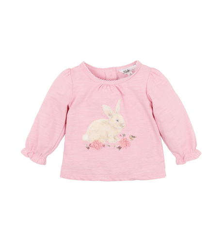 Bebe Flossy Bunny Baby Tee - Pink