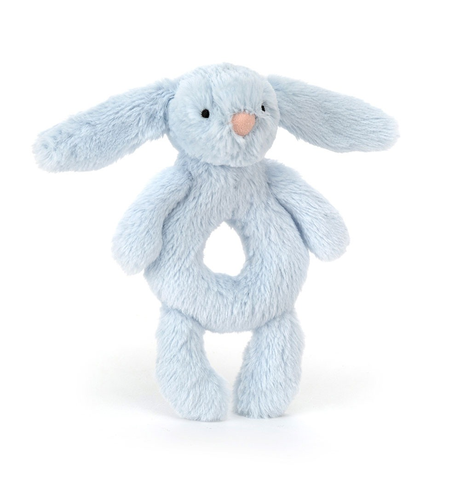 Jellycat Bashful Blue Bunny Ring Rattle