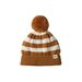Nature Baby Alpine Pom Pom Beanie - Toffee Bold Stripe