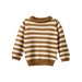 Nature Baby Merino Knit Pullover - Toffee Bold Stripe
