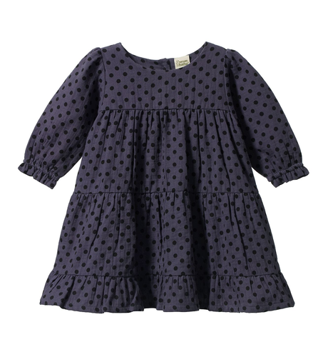 Nature Baby Elliot Dress - Violet Polka Dot