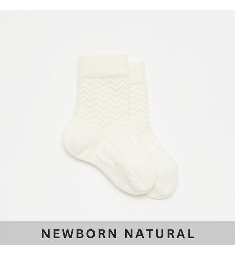 Lamington Merino Baby Crew Socks - Pearl