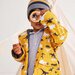 Korango Dino Colour Change Raincoat - Mustard