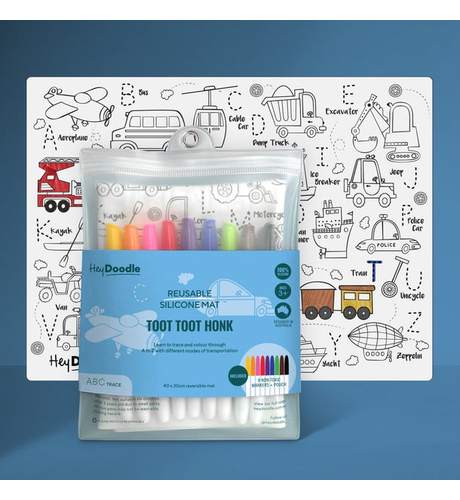 Hey Doodle Toot Toot Honk Playmat - Large