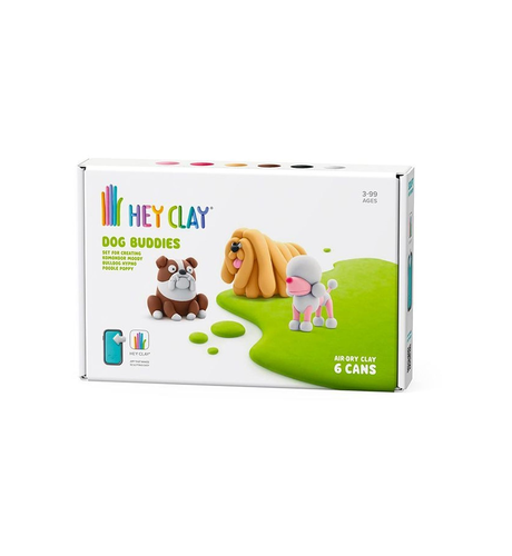 Hey Clay Poodle, Bulldog & Komondor - 6 Cans, 6 Colour