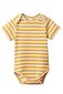 Nature Baby Short Sleeve Bodysuit - Golden Sea Stripe