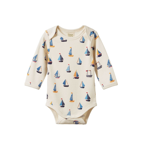 Nature Baby Long Sleeve Bodysuit - Regatta Print