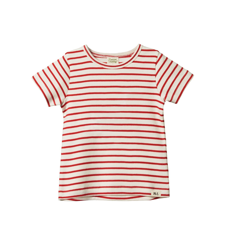 Nature Baby River Tee - Red Sailor Stripe