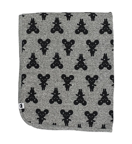 Huxbaby Mouse Blanket/Wrap - Charcoal