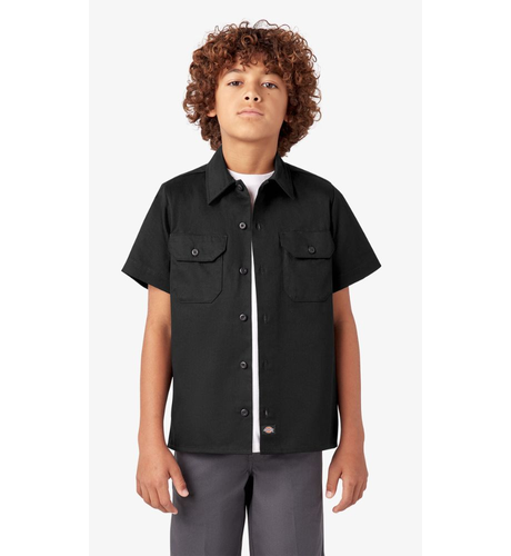 Dickies Kids S/S Work Shirt - Black