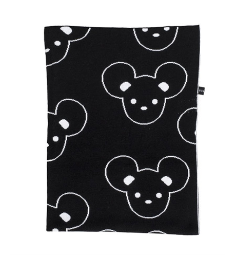Huxbaby Mouse Knitted Blanket - Black