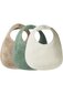 Nature Baby Dribble Bibs 3 Pack - Natural/Nougat/Lily Pad